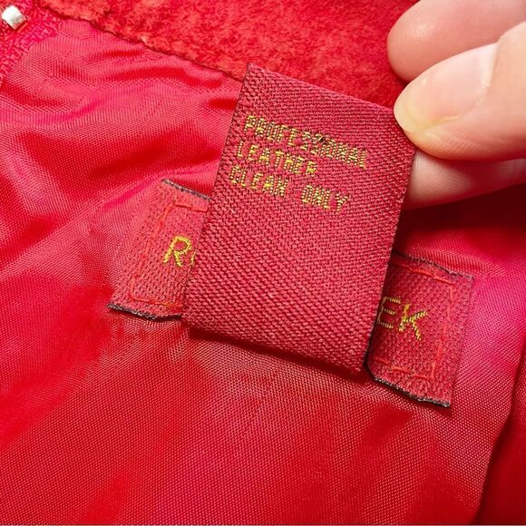 Vintage women’s Rock Creek genuine leather pencil skirt 
 red SZ 14 / large - Picture 8 of 9